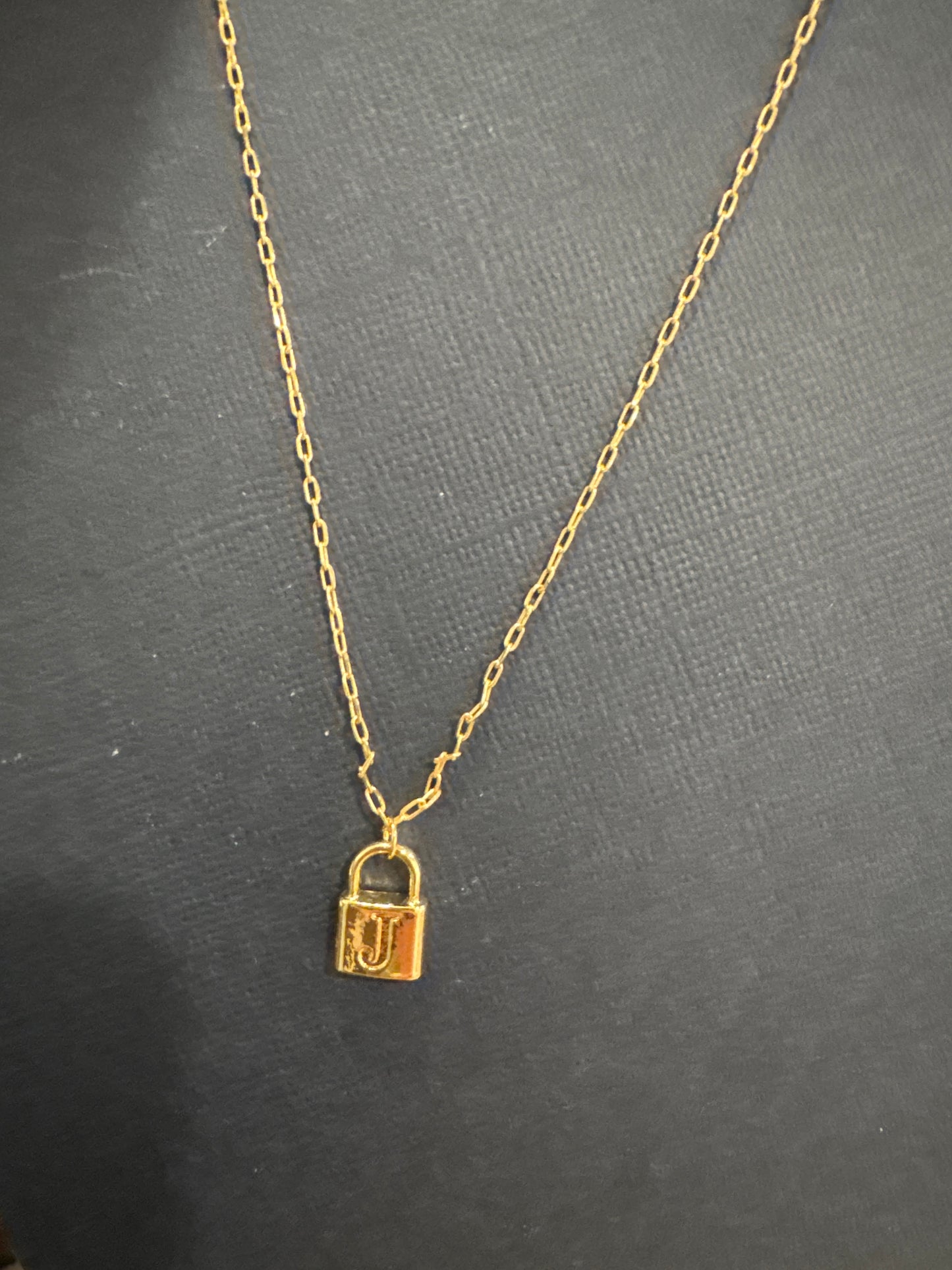 Gold Lock Necklace