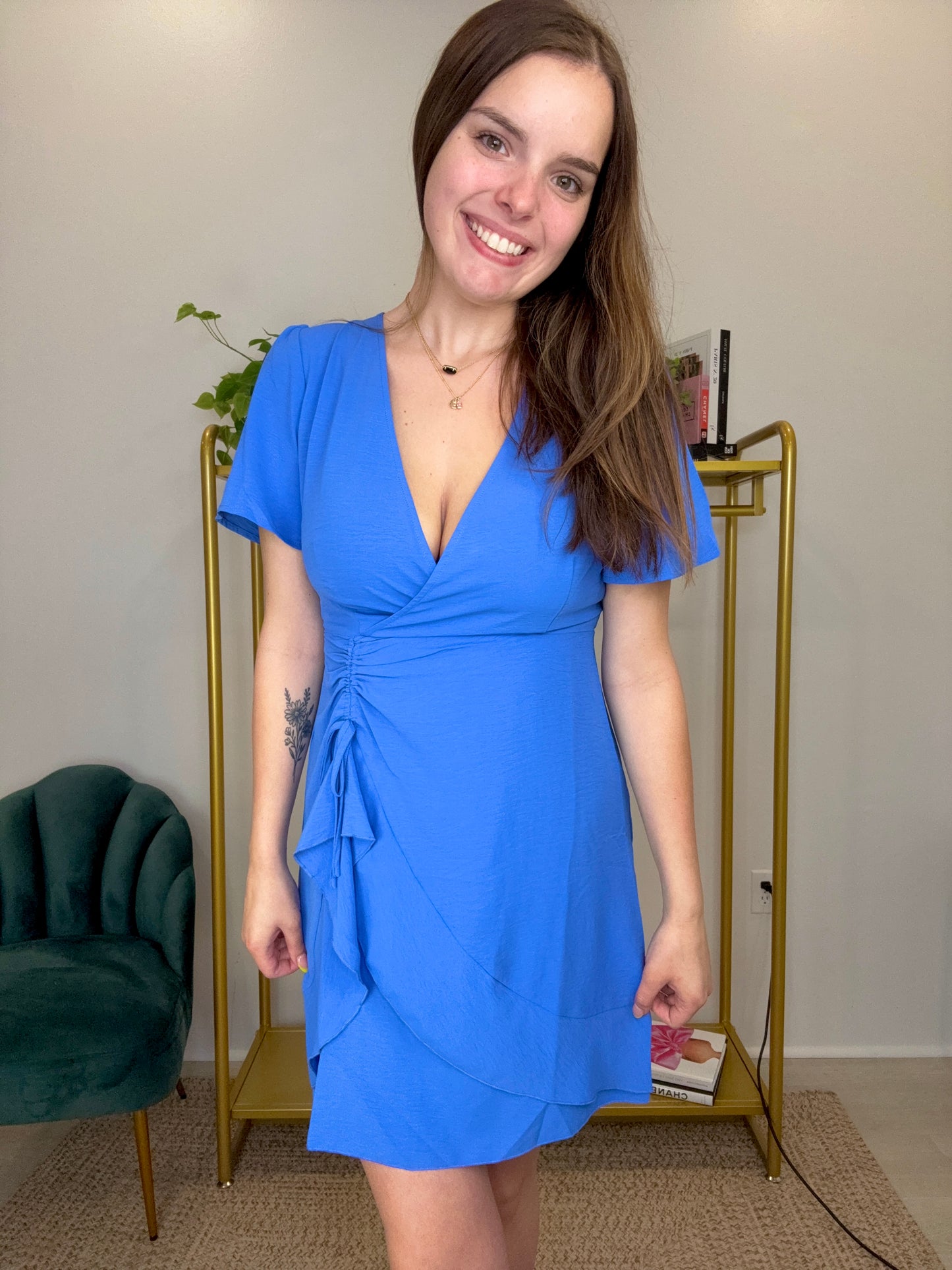 Twist of Blue Dress
