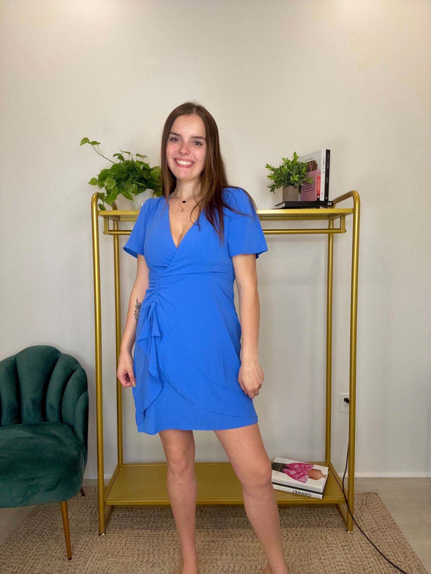 Twist of Blue Dress