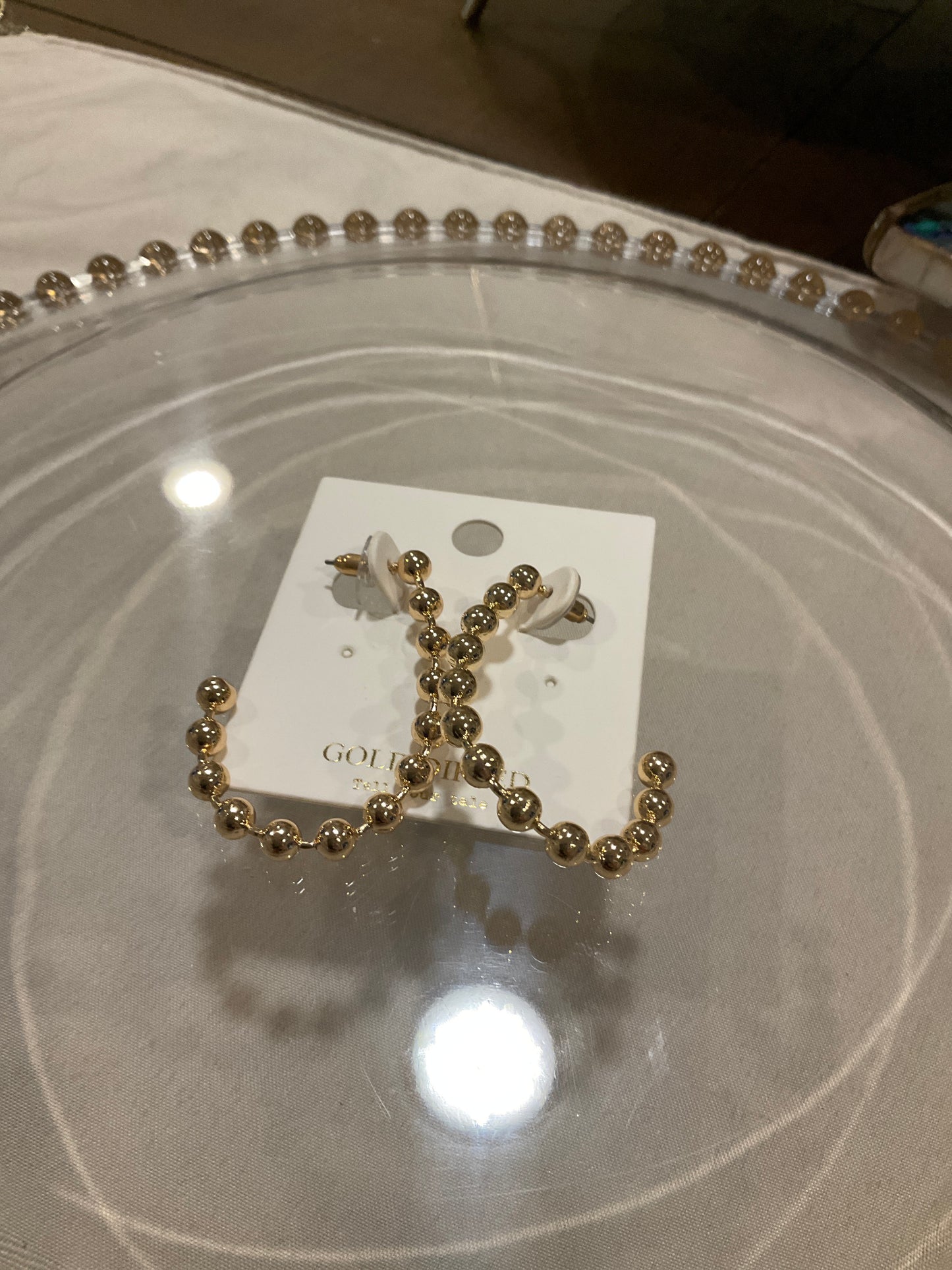 Beaded hoop earring