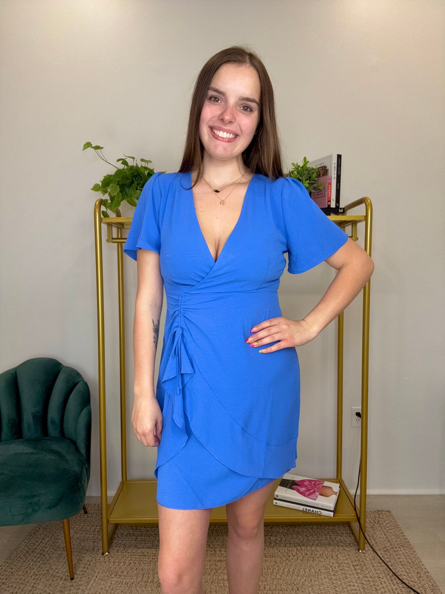 Twist of Blue Dress