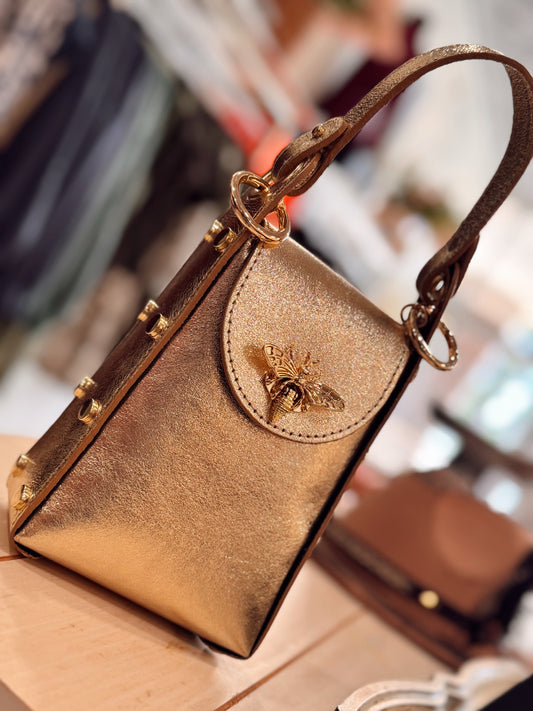 L ’Abeille Bag - Metallic Gold