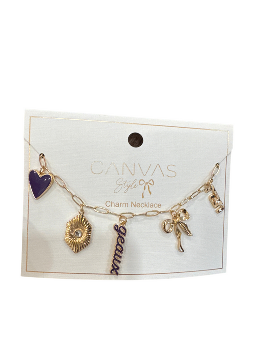 Geaux Glam Charm Necklace