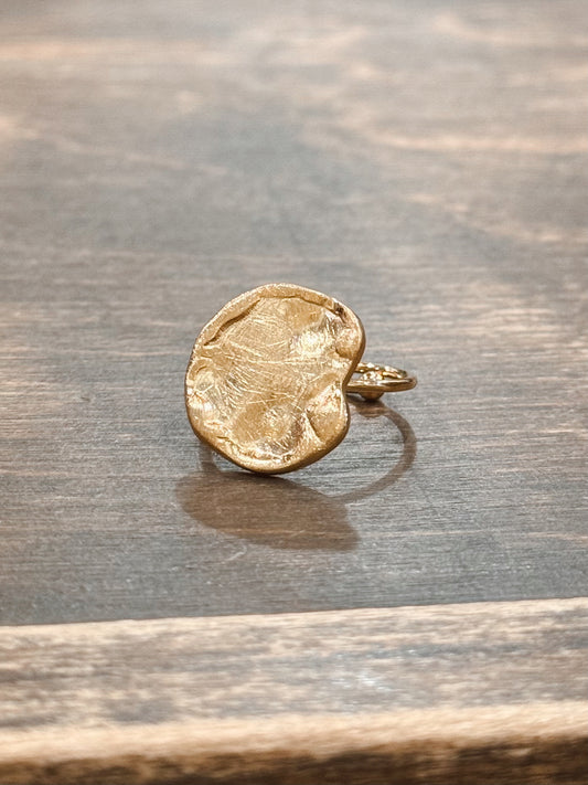 Lava Brushed Ring - Gold