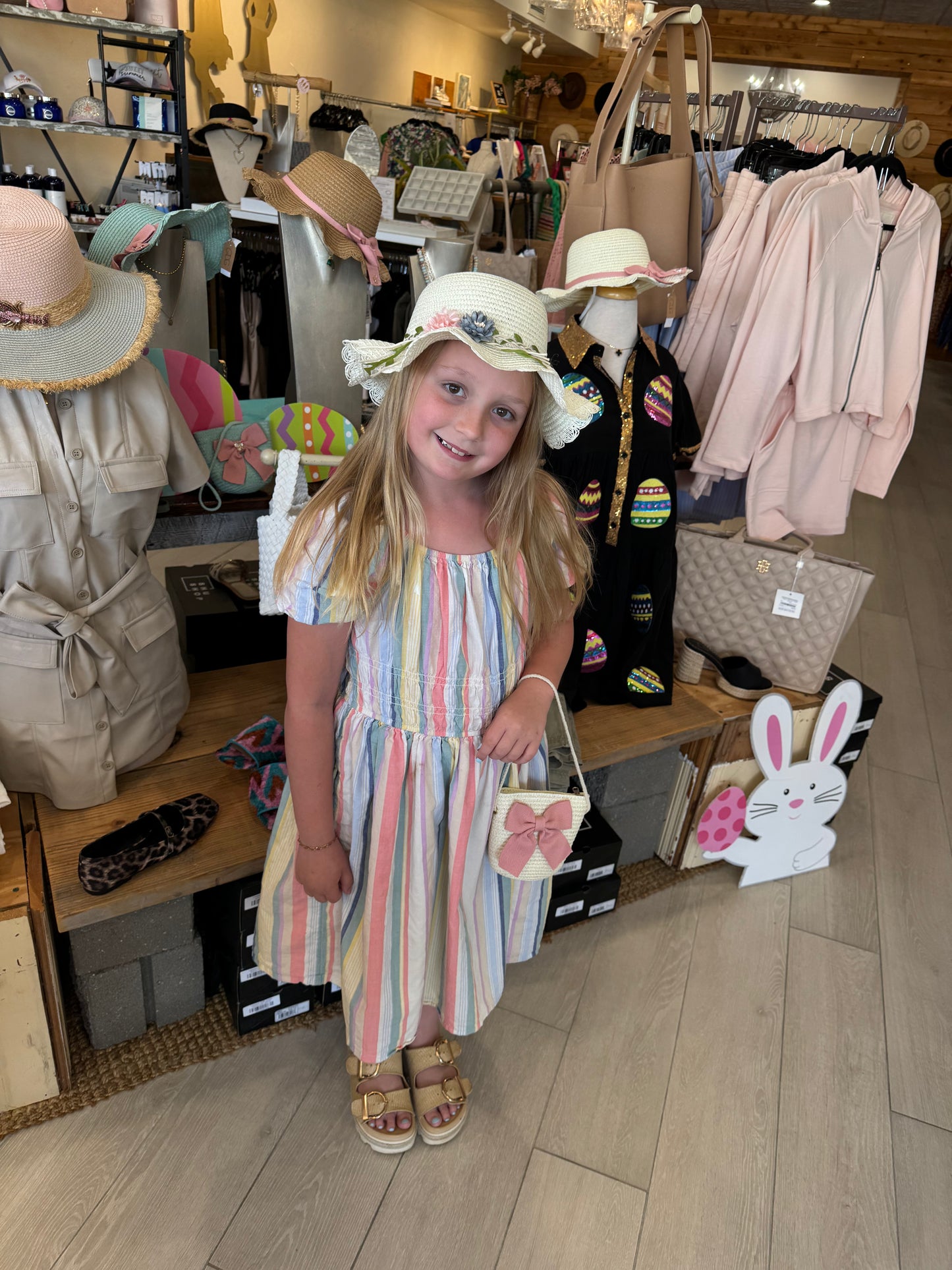 Floral Little Girls Hat