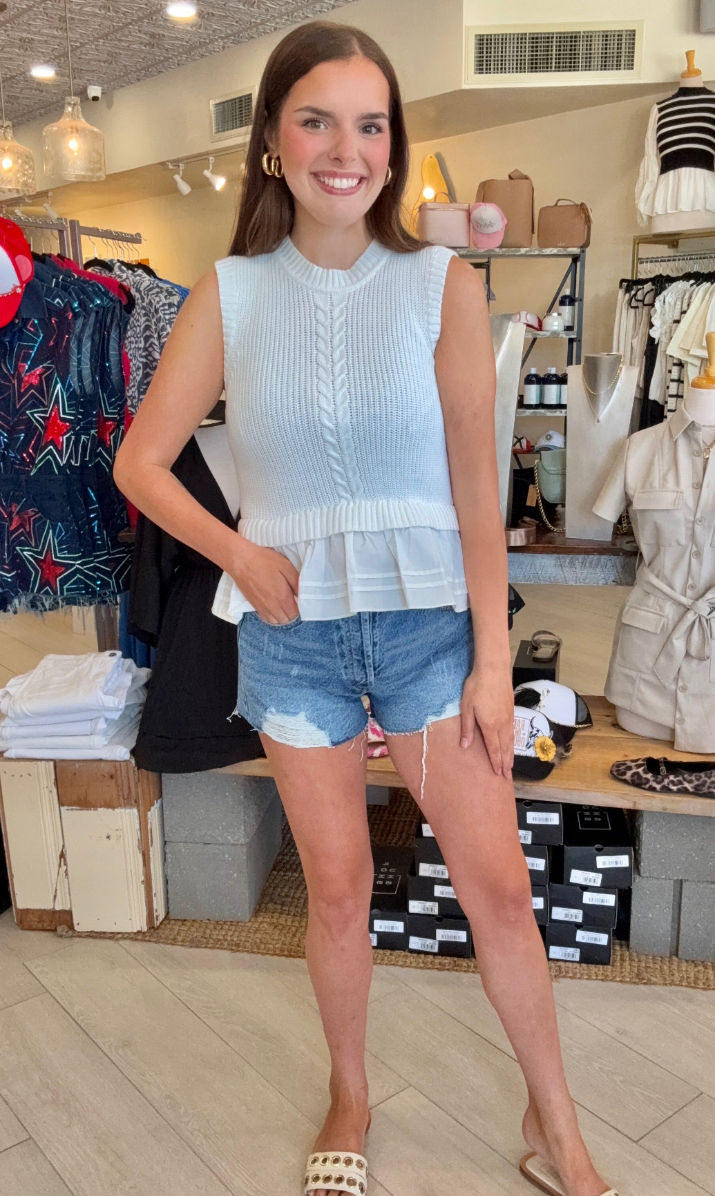 Millie Mixed Media Top