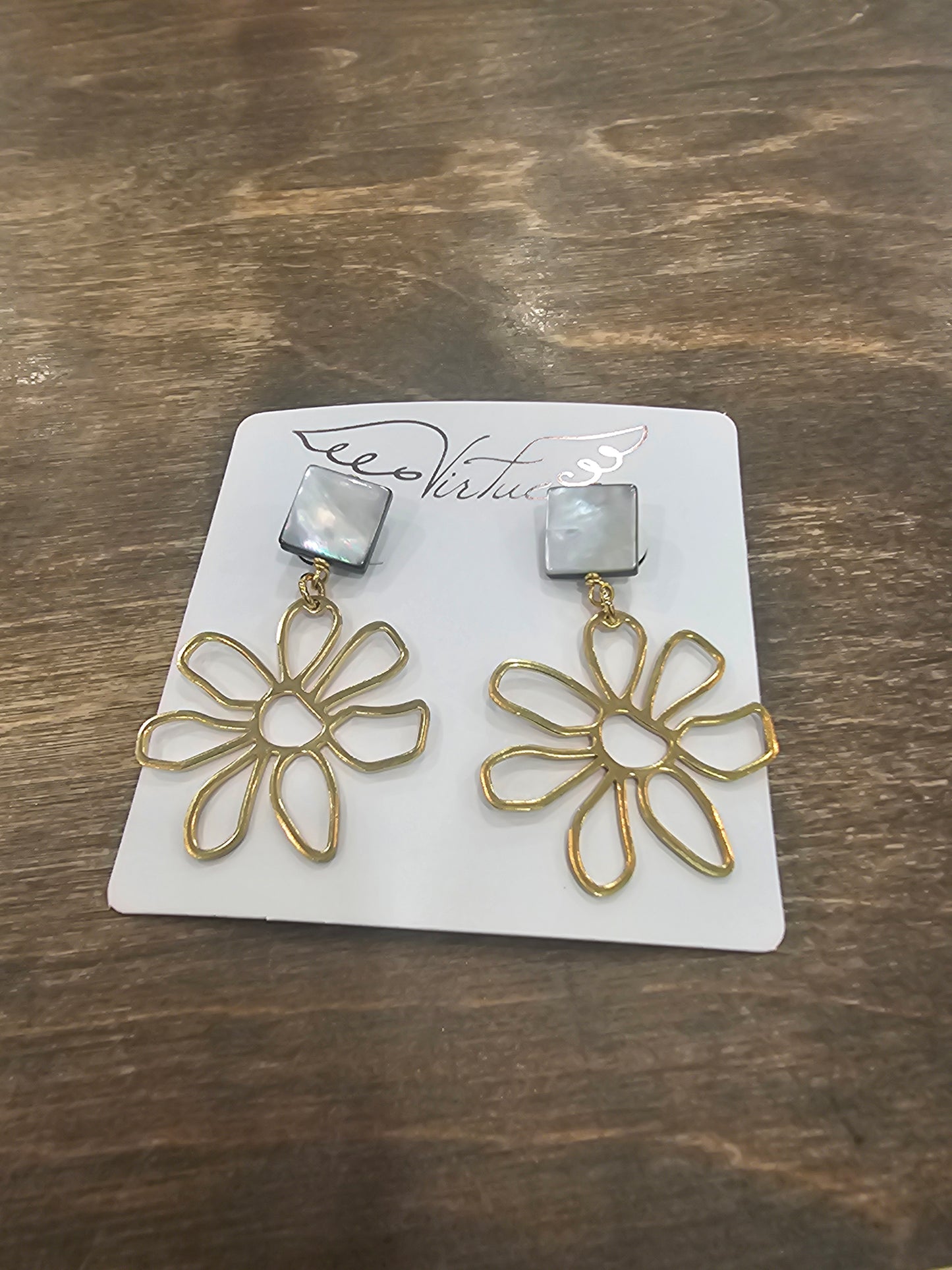 Abalone Daisy Earrings