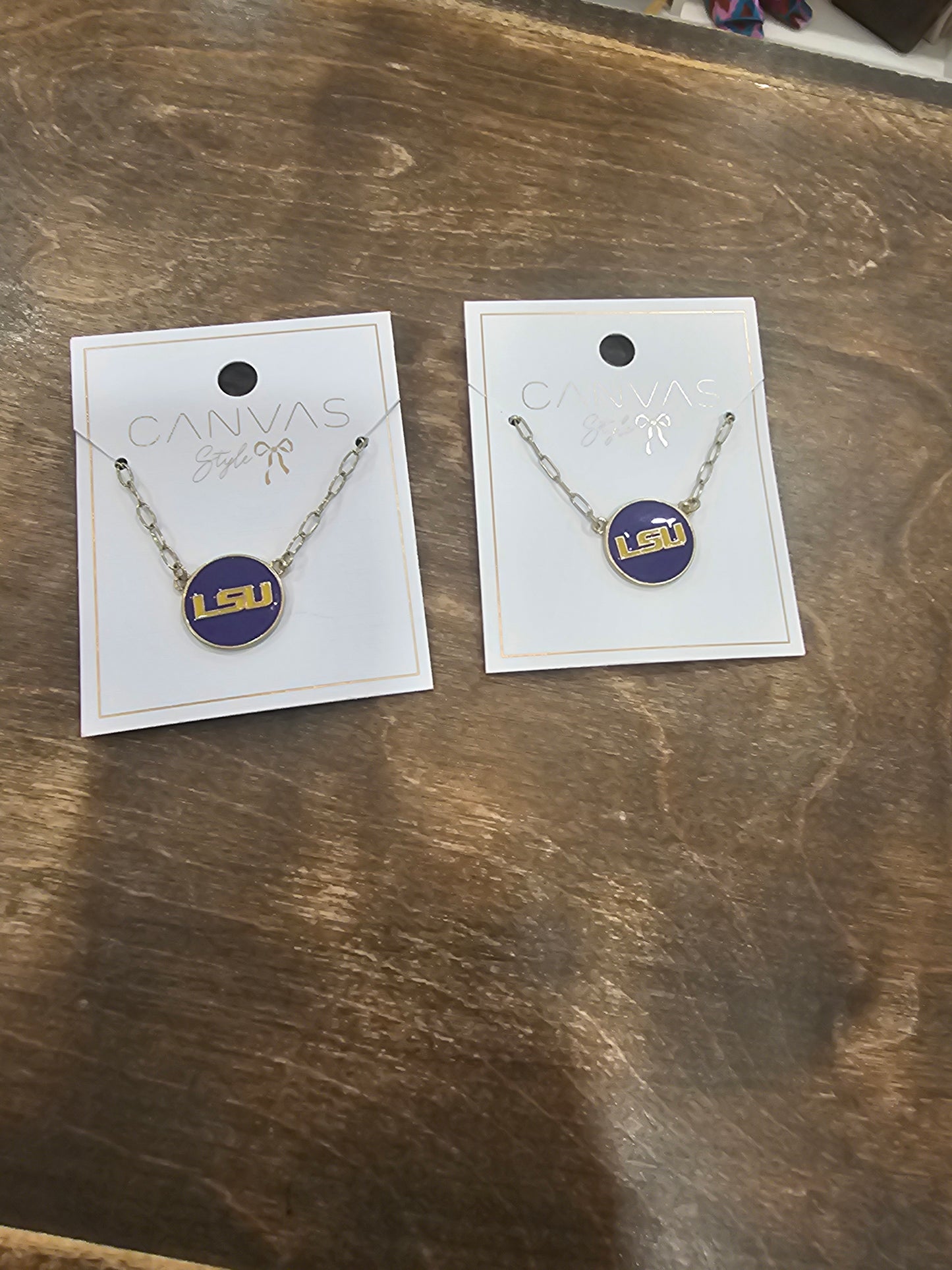 LSU Tigers Disc Pendant Necklace