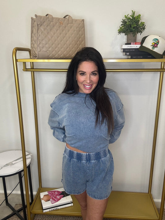 KNIT DENIM MODERN WEEKENDER MEDIUM INDIGO