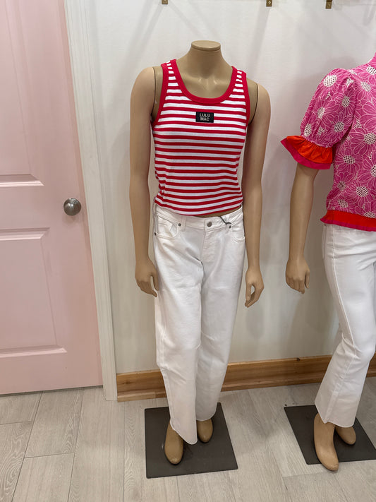 White Out Barrel Jeans