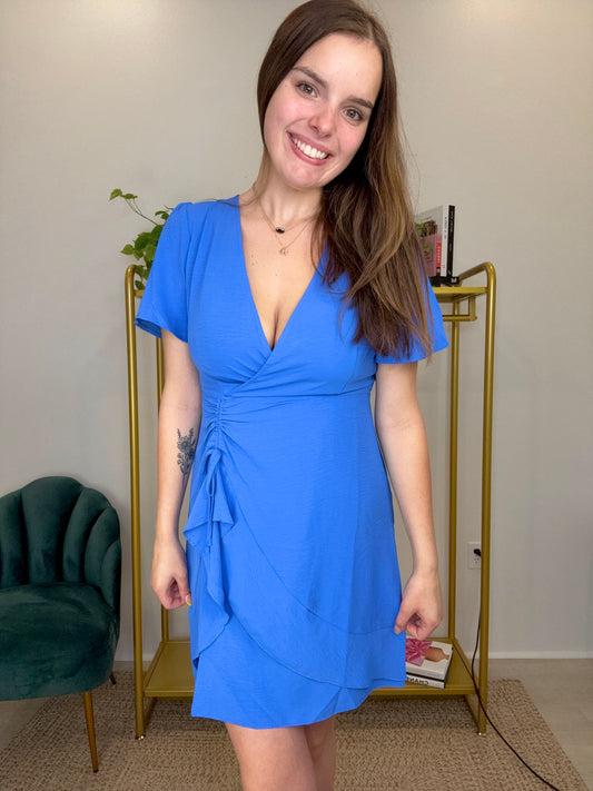 Twist of Blue Dress