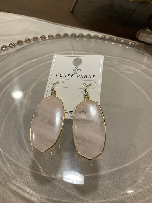 Pink and gold earrings