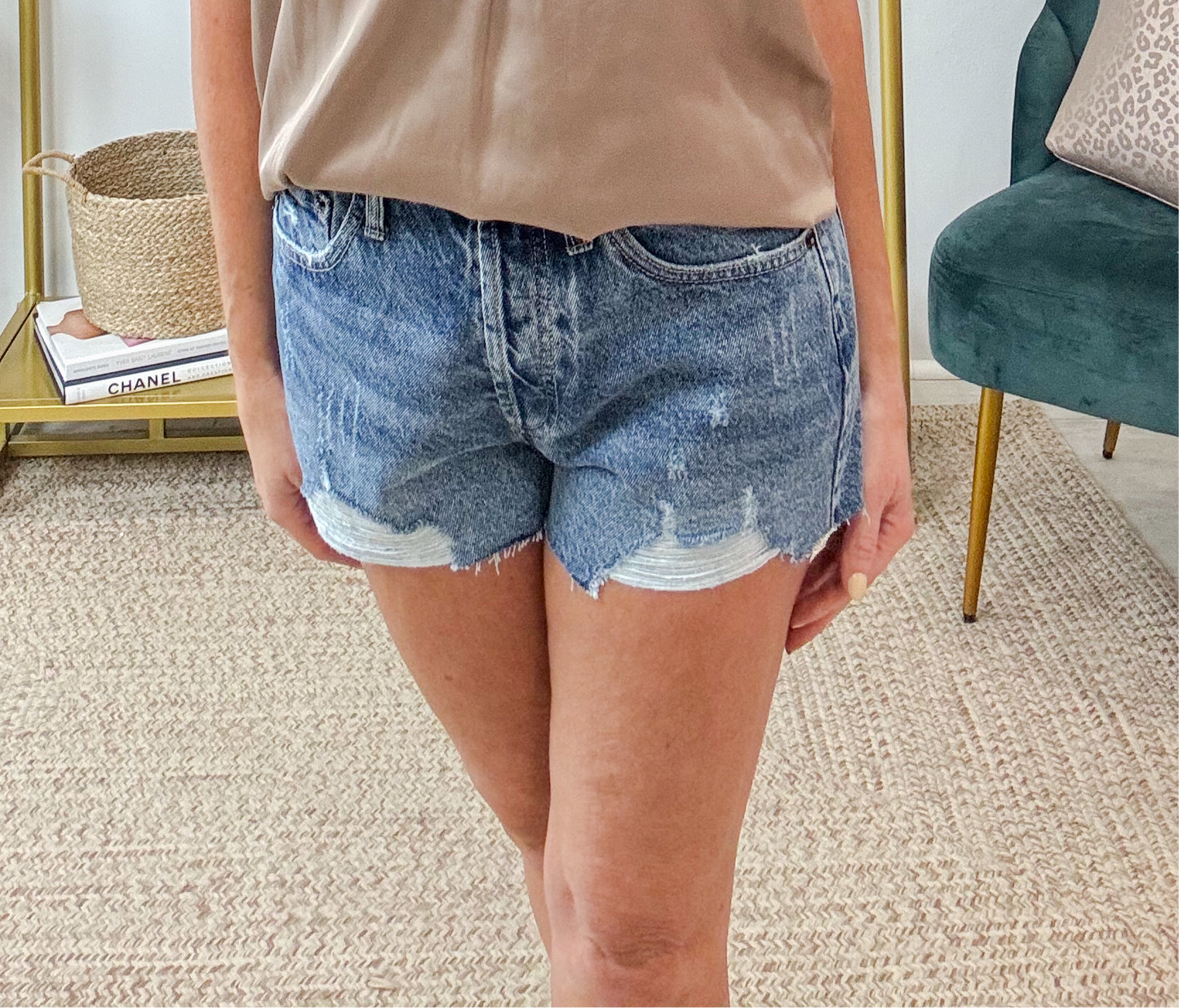 Classic High Rise Denim Short Vintage Indigo