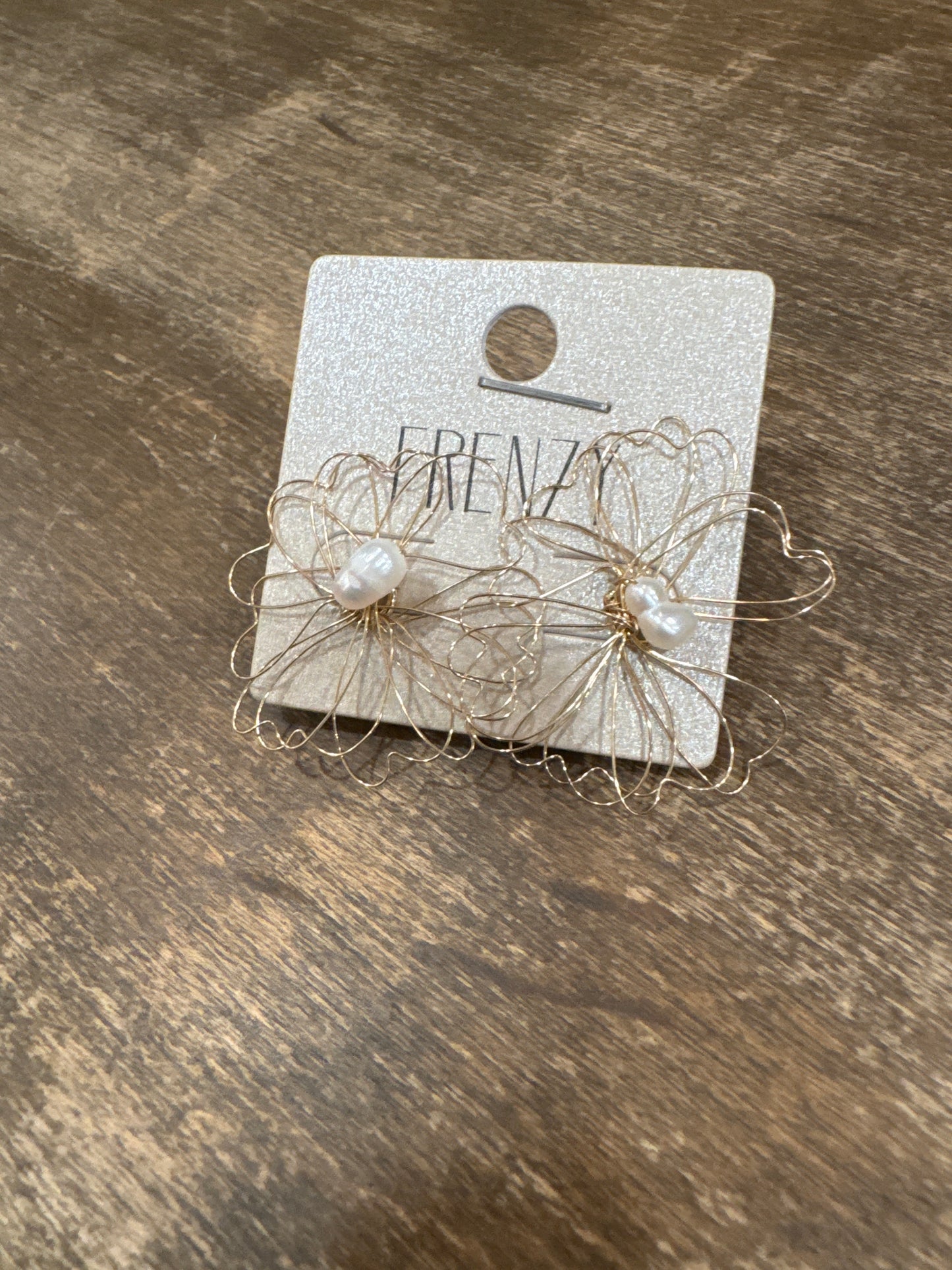Thin Wire Frame Stud Earrings