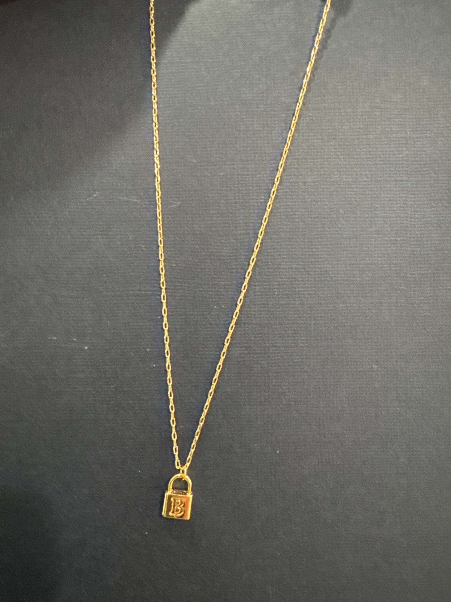 Gold Lock Necklace