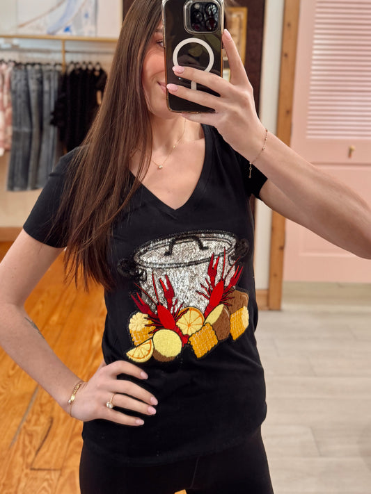 Bayou Boil - V Neck Tee