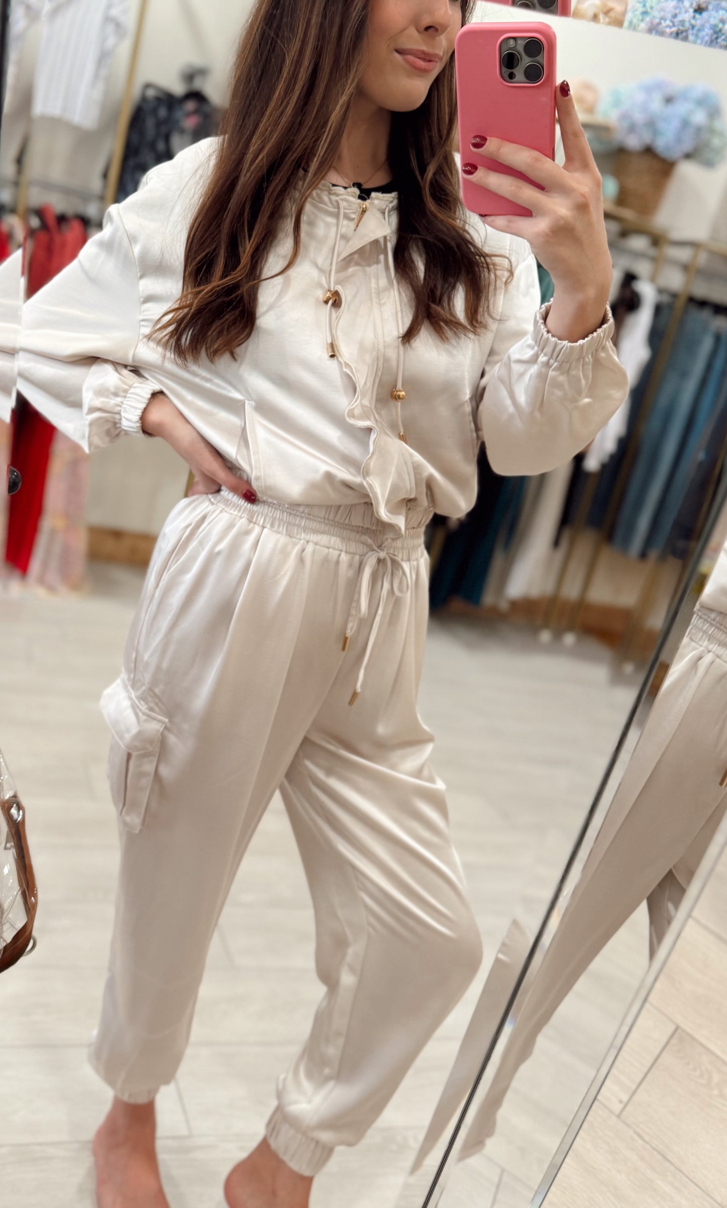 Satin Ruffle Jacket