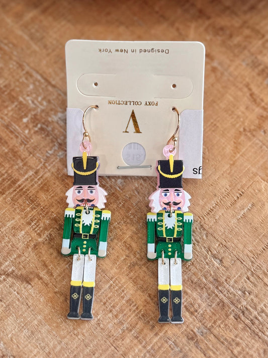 Emerald Nutcracker Earrings