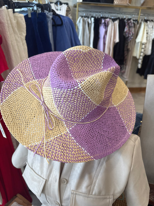 Two Tone Straw Braid Hat