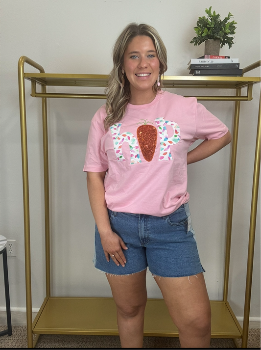 Easter Hop Bunny Handmade Short Sleeve T