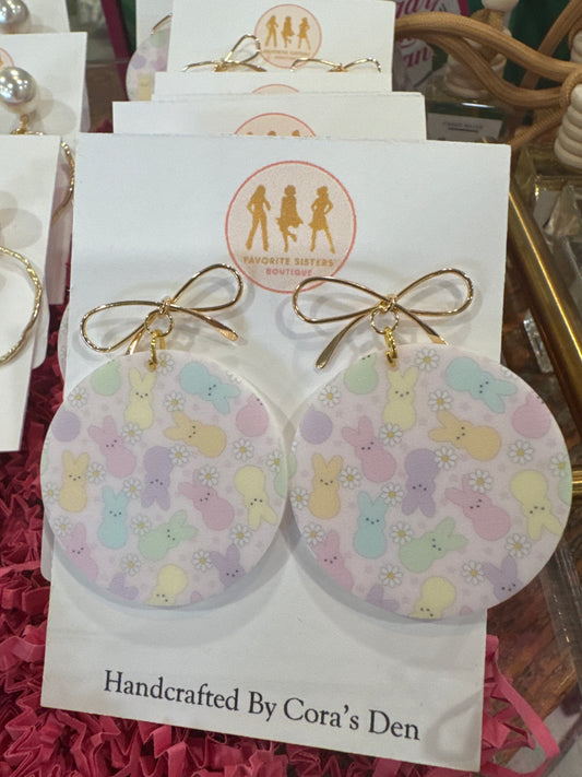 Pastel Peep Bow Earrings