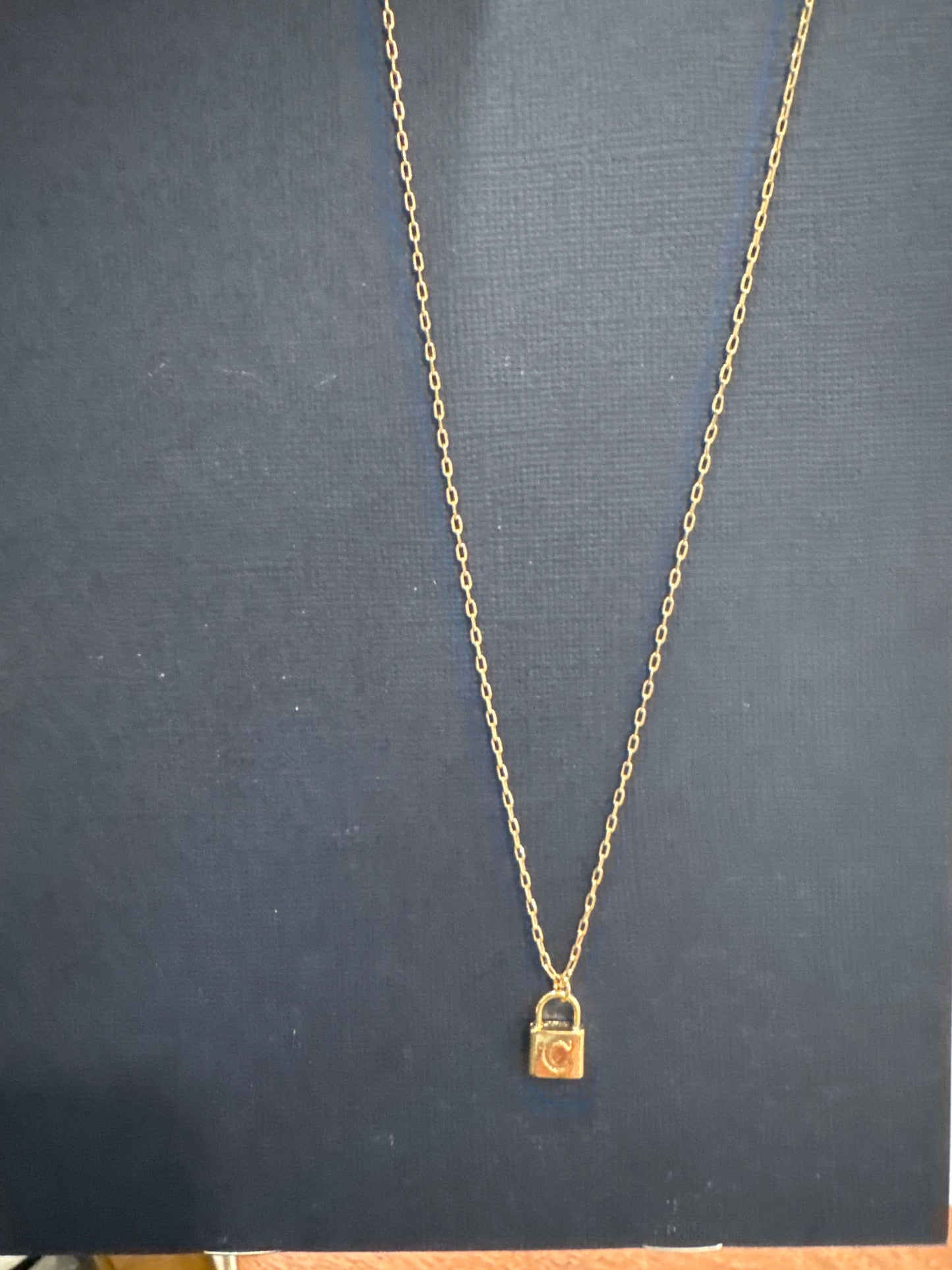 Gold Lock Necklace