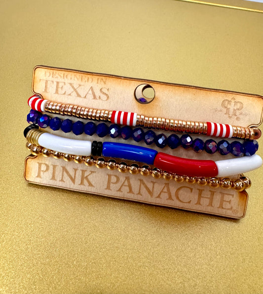 Patriotic bracelet stack