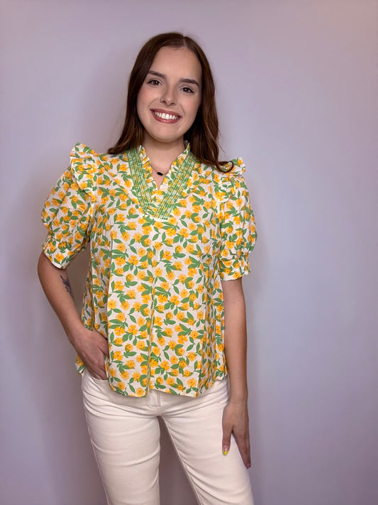 Citrus Bloom Blouse
