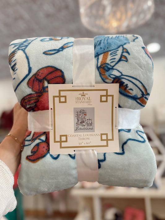 Coastal Louisiana Throw Blanket