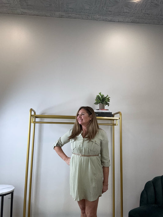 Belted Mini Dress