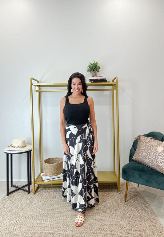 Salerno Madero Wrap Skirt Black