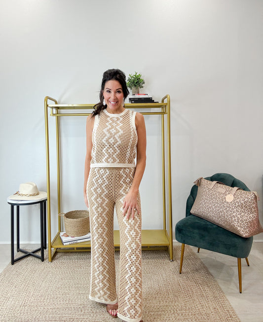Loma Crochet Pant Natural