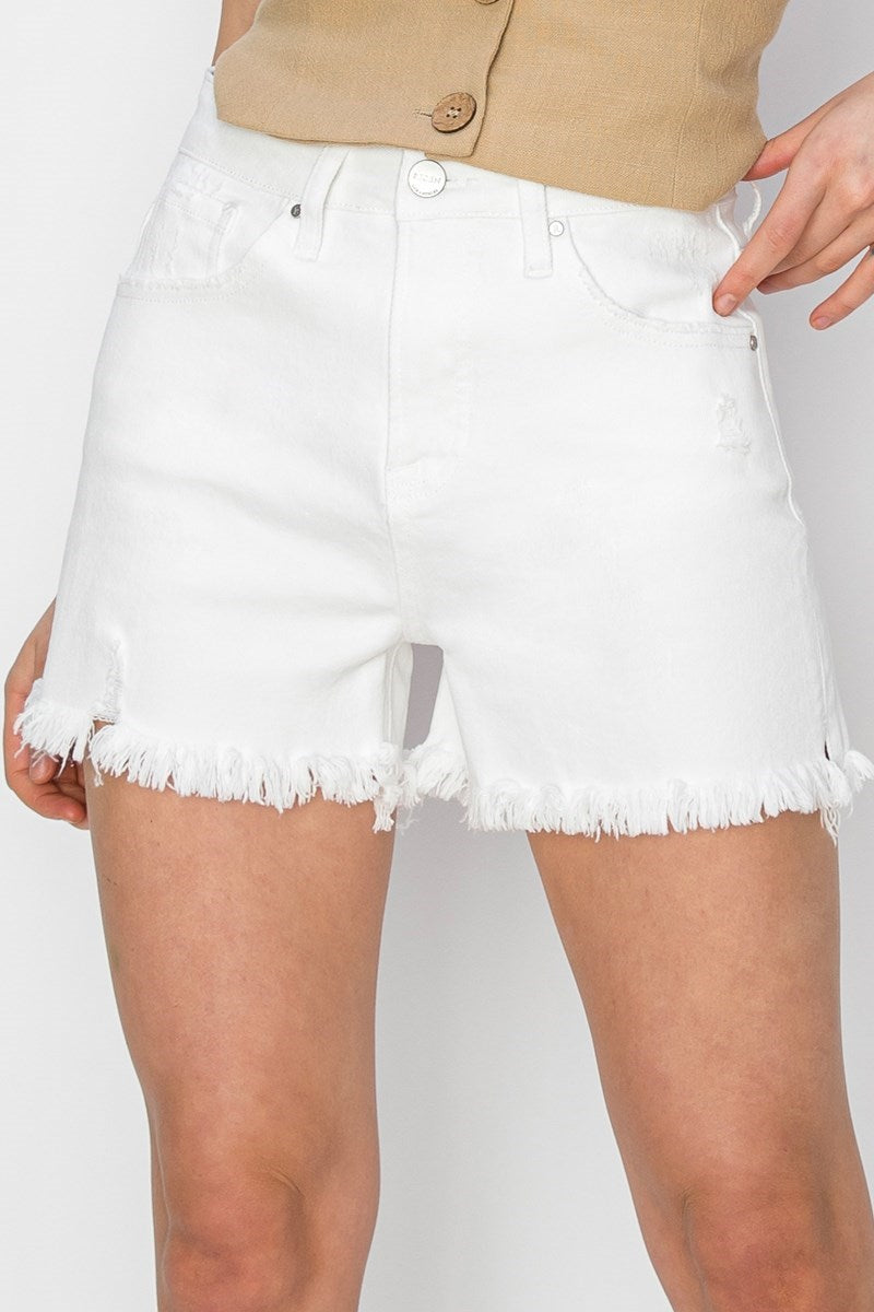 High Rise Side Slit Shorts
