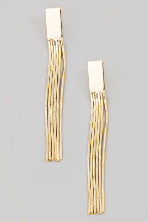 In A Past Life Box Chain Fringe Earrings