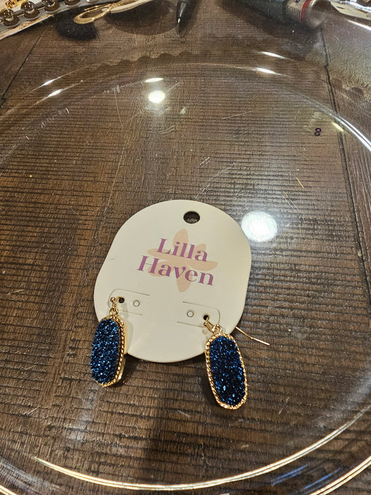 Blue Stone Dangle Earring
