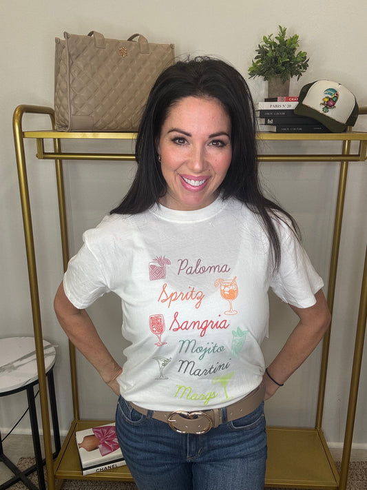 COCKTAILS BOYFRIEND TEE SEA SALT