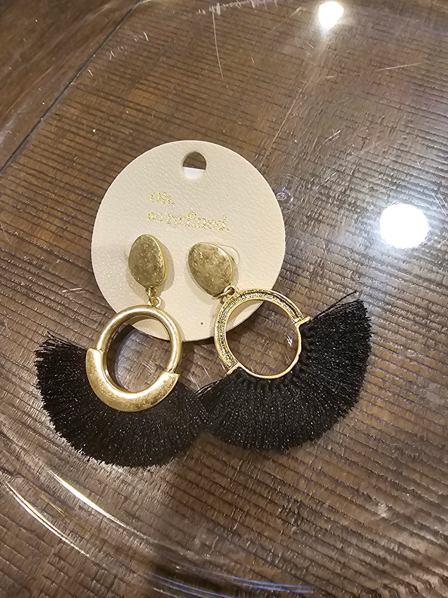 Black Fringe Earring