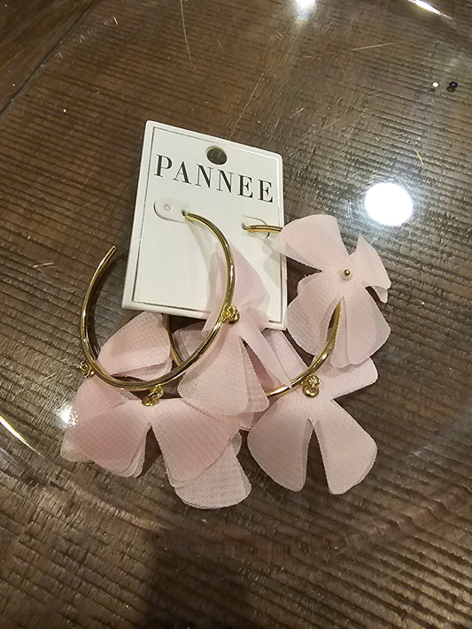 Pink Flower Earrings